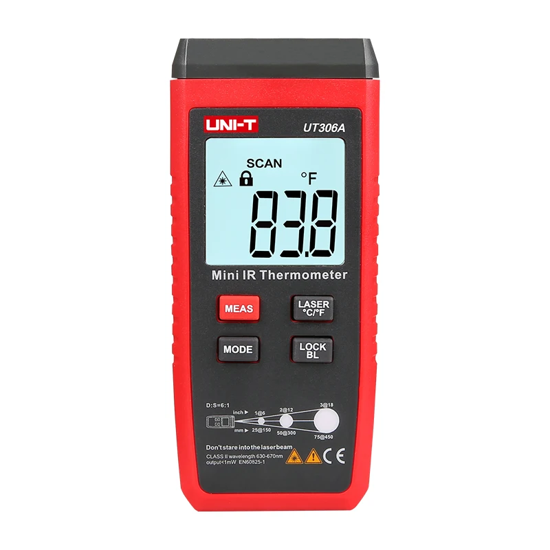 UNI T UT306A Мини Инфракрасный термометр 35 ~ 300C/ Большой размерный ряд (31
