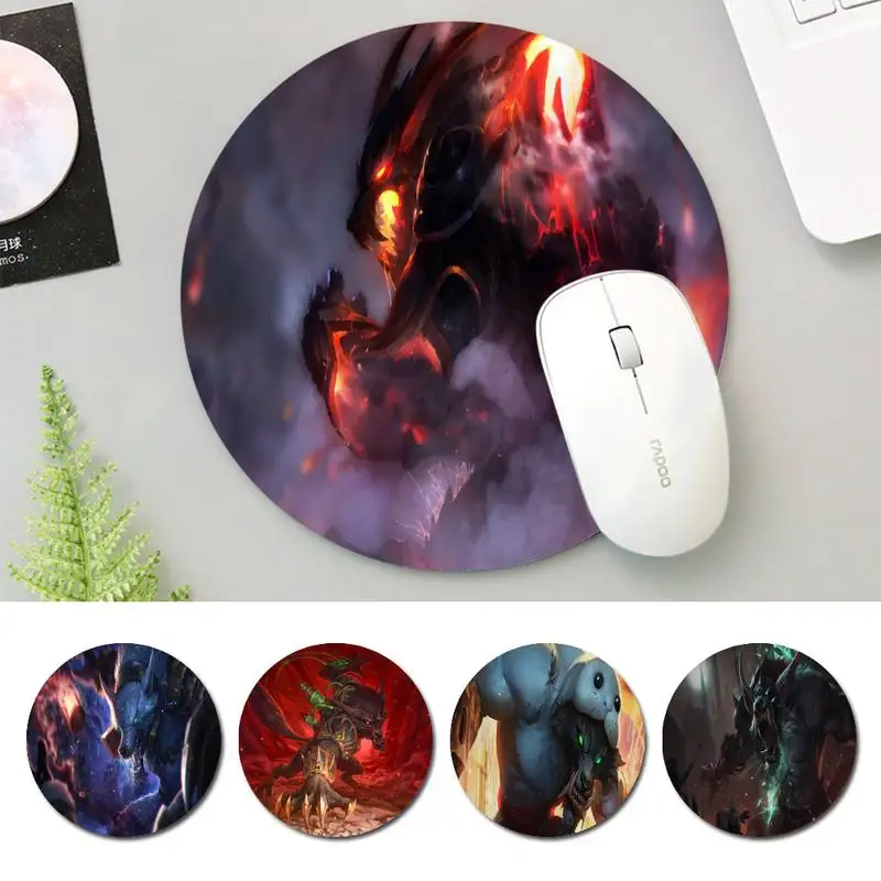 

Fashion LOL Warwick Mouse Pad Keyboard Mat Desk Durable Desktop Mousepad Rubber Gaming Round Mouse Pad Office Mouse Mat
