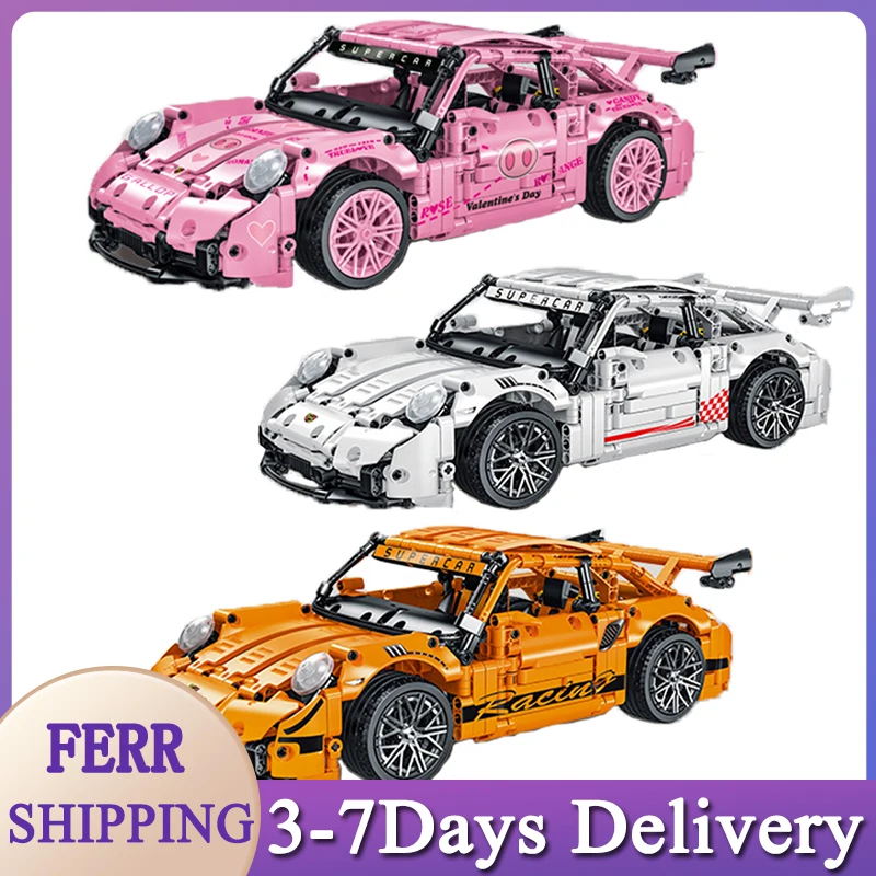 

Модель гоночной машины Mork MOC 023024 porsching, скоростная серия супер спортивных транспортных средств, строительные блоки, 1268 шт., кирпичи, игрушки д...