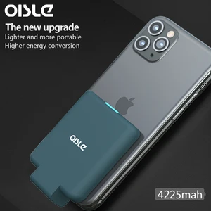 oisle 4225mah mini portable mobile power bank for iphone x 11 12 battery case for samsung s10s9s20 for huawei p30p20 prop40 free global shipping