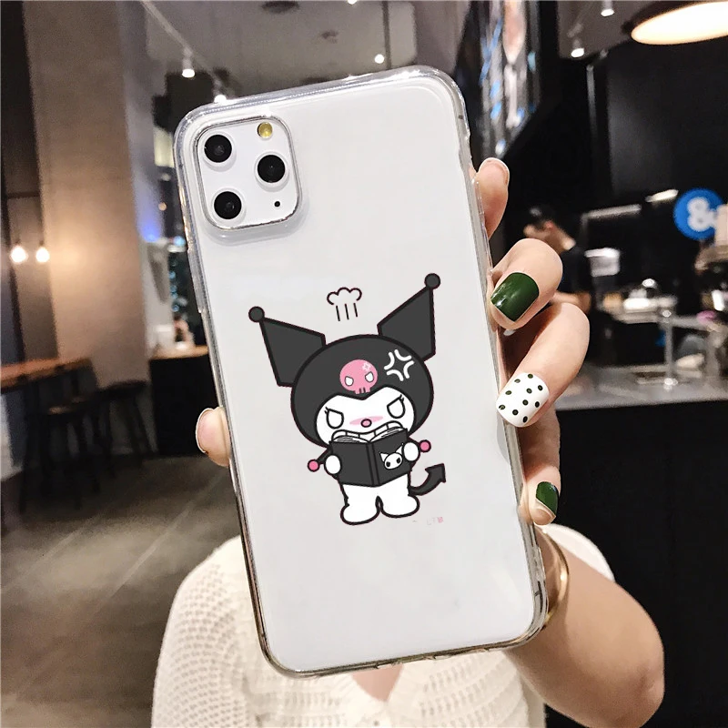 TPU Kuromi милый прозрачный мягкий силиконовый чехол для телефона из ТПУ для iPhone 5 SE 6s 7 8 Plus X XR XS Max 11 11Pro 11Pro Max - Цвет: TPU