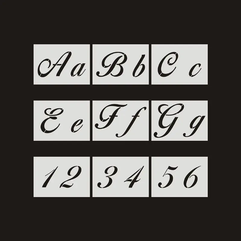 

40pcs/set Letter Alphabet Stencil Wall Painting DIY Drawing Embossing Template M17F