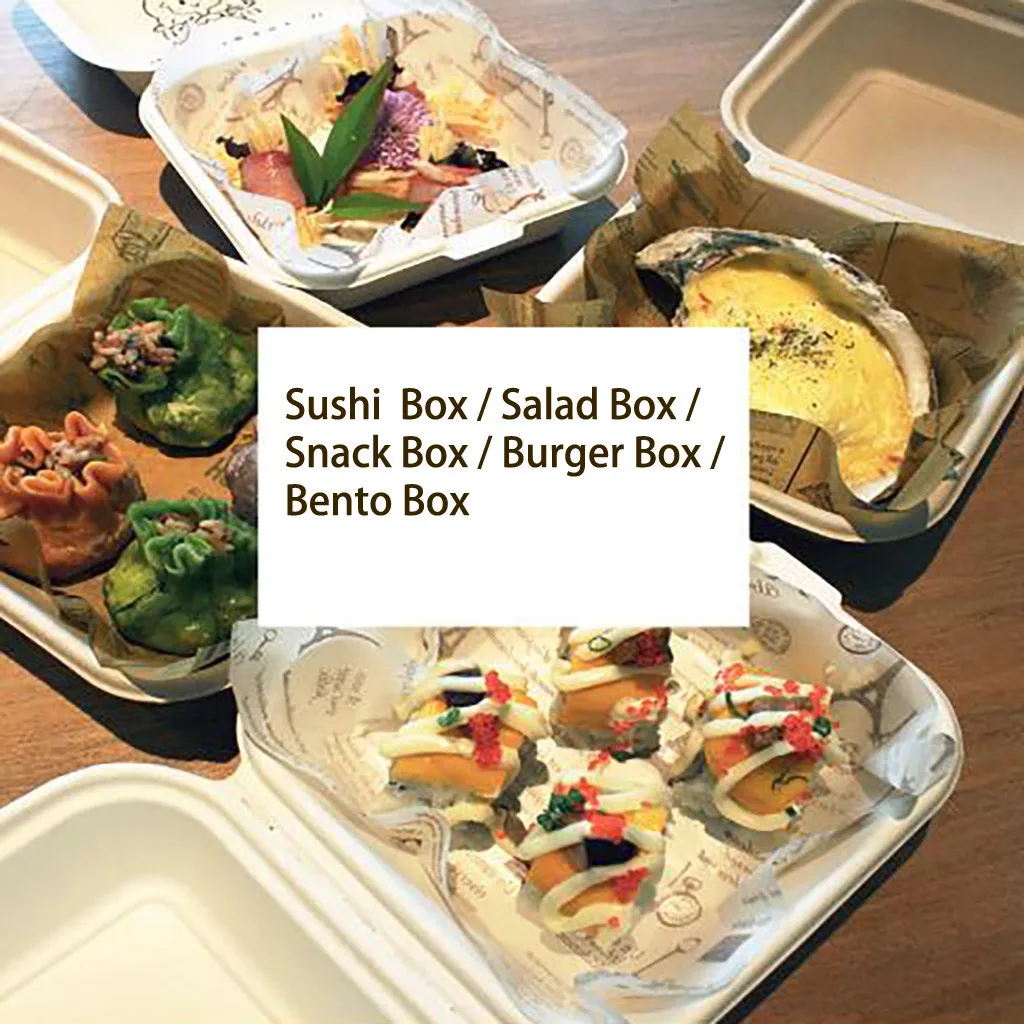 Bento коробка одноразовый Ланч-бокс для гамбургеров суши закусок выпечки тортов