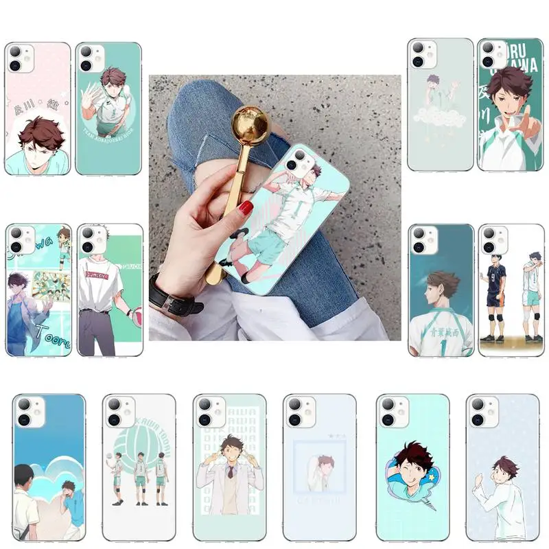 

YNDFCNB Oikawa Tooru Haikyuu!! Soft Rubber Phone Cover for iphone 13 X XS MAX 6 6s 7 7plus 8 8Plus 5 5S SE 2020 XR 11 11pro max