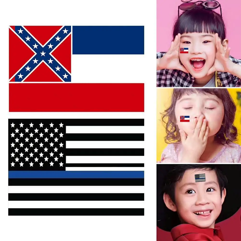 

3x5 см полиция США синий Миссисипи Государственный флаг наклейки, и для ухода за кожей лица Флаг США дропшиппинг руки состояние N9Z5