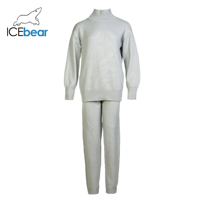 ICEbear Новинка 2019 сезон осень зима женский Однотонный свитер с высоким воротником