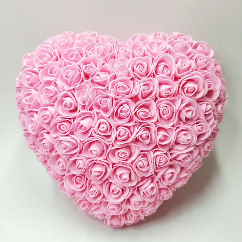 Искусственные цветы Флорес 1 шт. 25 см поролоновые розы в форме сердца для свадьбы