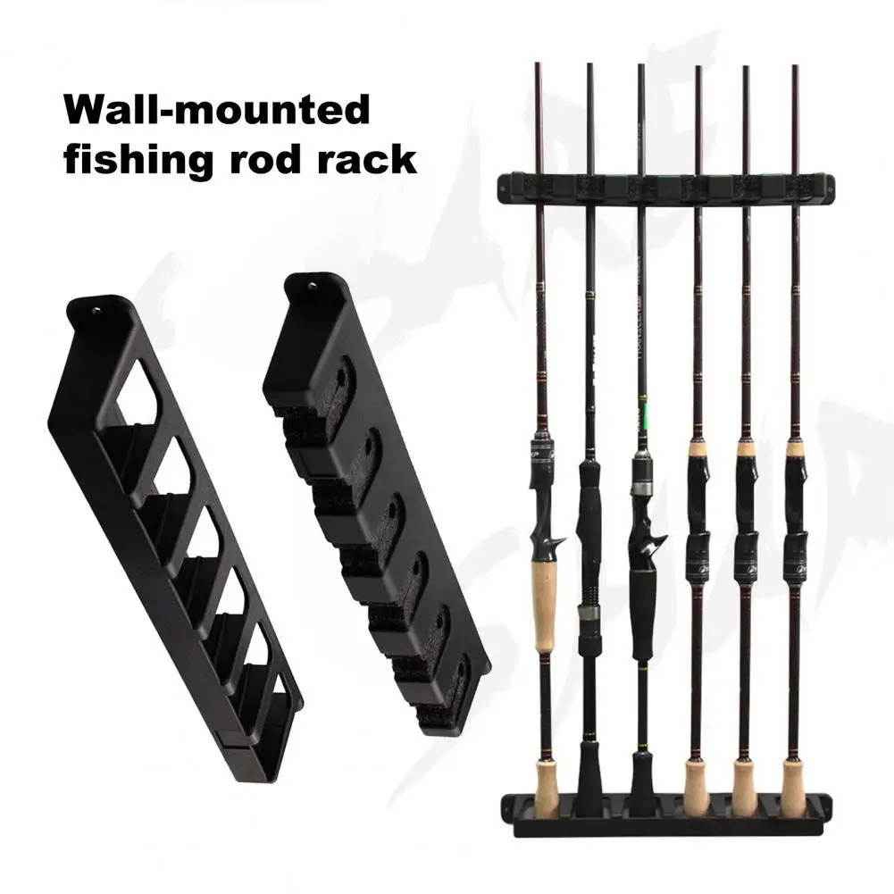 

Fishing Rod Bracket Space-saving Anti-slip Corrosion Resistant Wall-mounted Fishing Pole Storage Rack Fishing Accessories