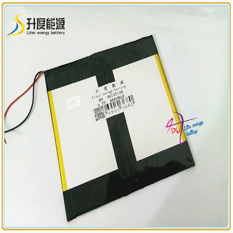 36137125 3,7 V 8000mAH SD 35125135(полимерный литий-ионный/литий-ионный аккумулятор) для планшетных ПК; внешний аккумулятор;