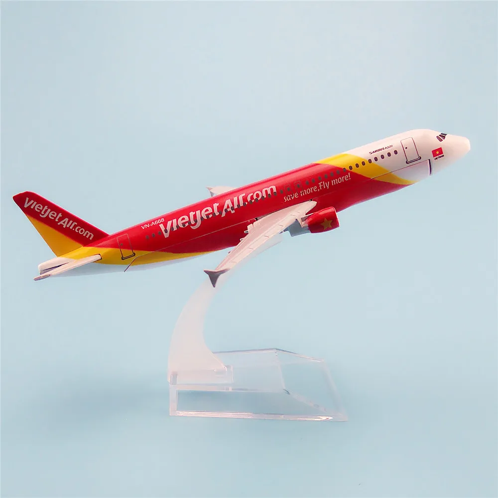 Модель металлического самолета 16 см вьетнамские авиакомпании модель VietJet Air Airlines