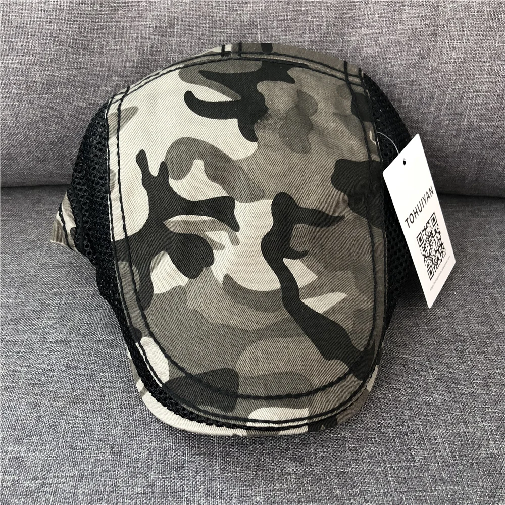 Кепка TOHUIYAN хлопковая камуфляжная кепка для газетчика летняя дышащая сетчатая