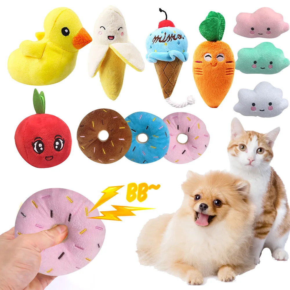 

Животные Собака Кошка жевательные кусания моляр тренировочные игрушки мультяшная Форма Щенок Плюшевые скрипящие звуковые интерактивные и...