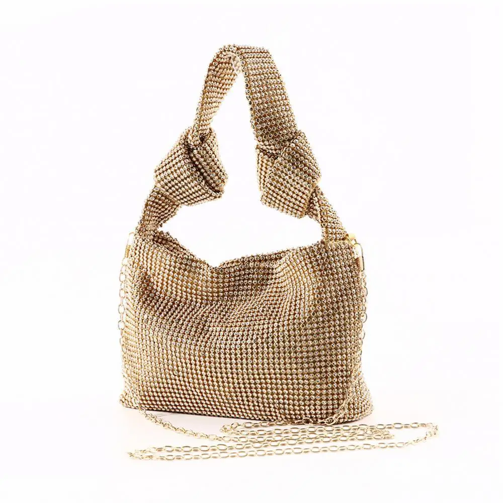 Роскошная женская сумка-мессенджер через плечо стильные блестящие стразы