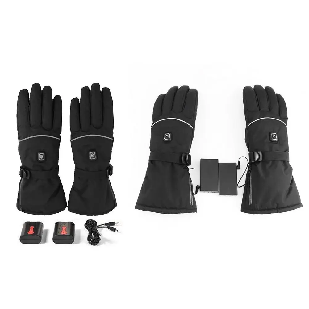 

Electric Heated Gloves with Temperature Adjustment Lithium Batteries Gloves for Skiing Hiking Climbing Driving Cold Weather
