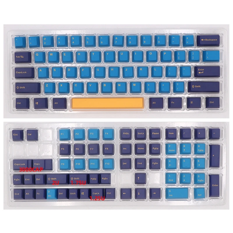 Клавиши для механической клавиатуры Nautilus 123 Key PBT OEM 2 цвета колпачки Cherry MX GH60 64 68 |