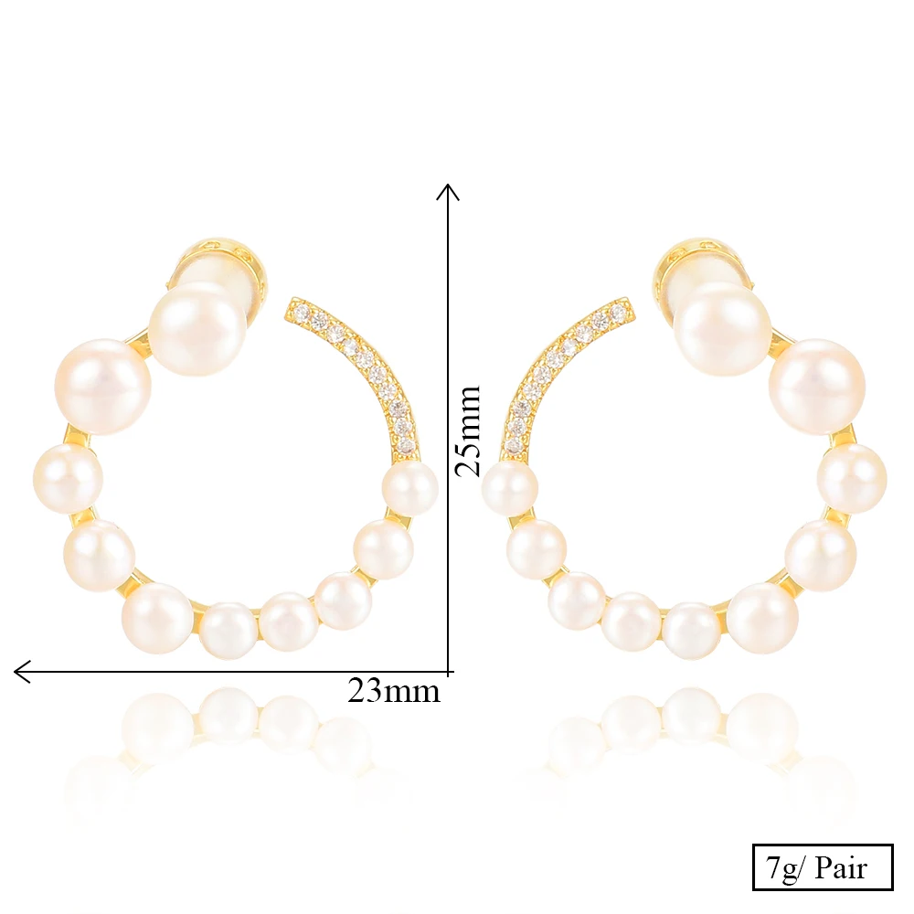 Missvikki роскошные популярные круглые жемчужные блестящие серьги Полностью