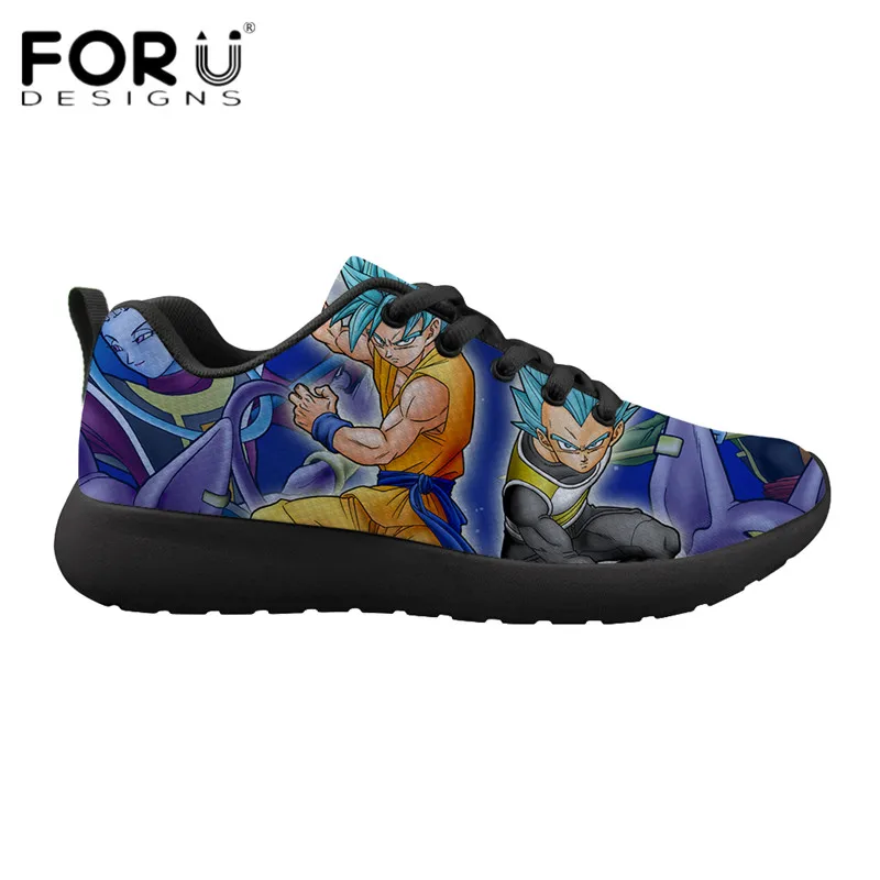 HMA349Z41 FORUDESIGNS/для отдыха Для мужчин спортивная мода аниме принт Dragon Ball Z легкий Туфли без каблуков для мальчиков-подростков, сетчатая обувь на шнуровке - Цвет: HMA349Z41