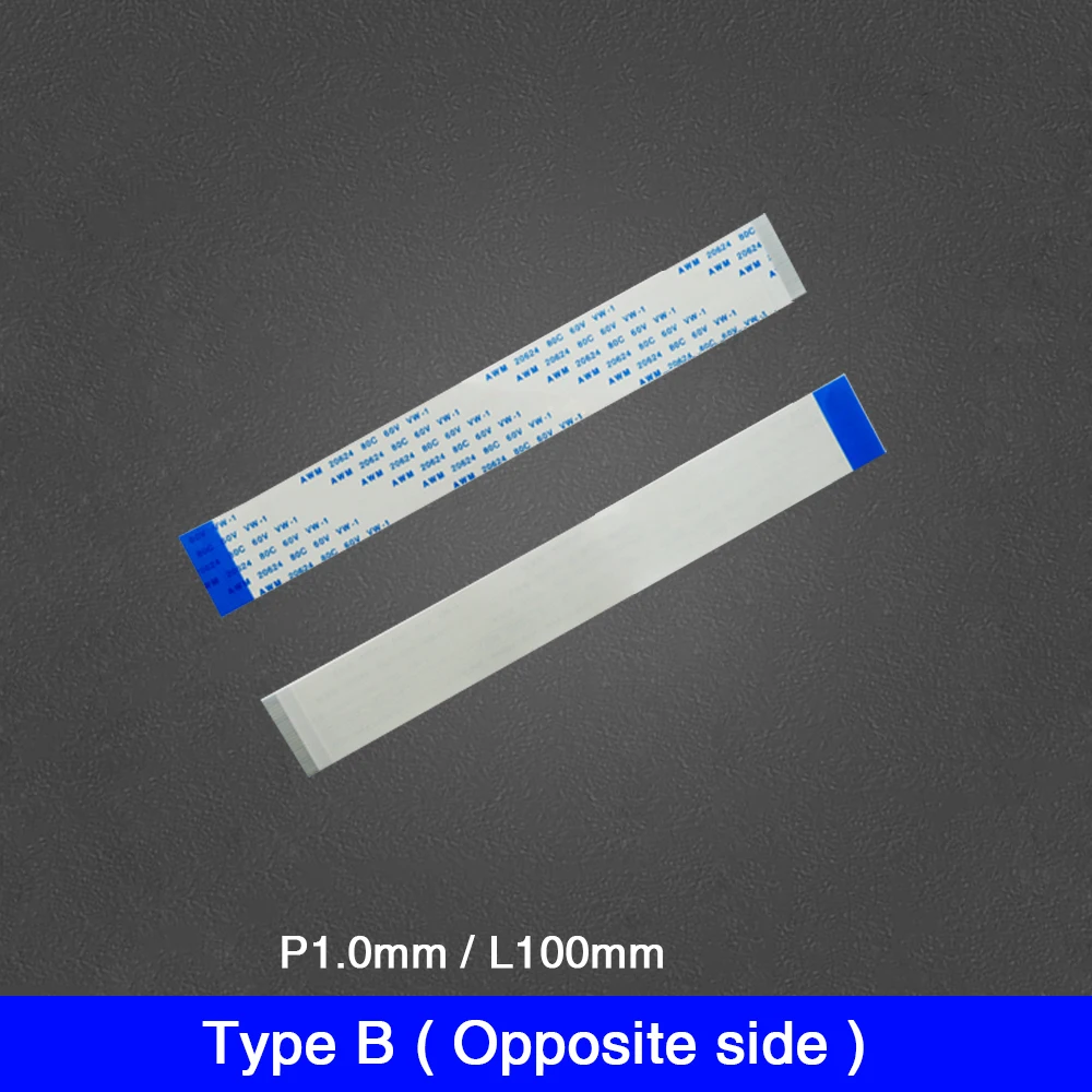 Плоский гибкий кабель типа B FFC FPC LCD длиной 100 мм 4P 6 7 8 10 12 16 18 20 22 24 26 30 40 Pin |