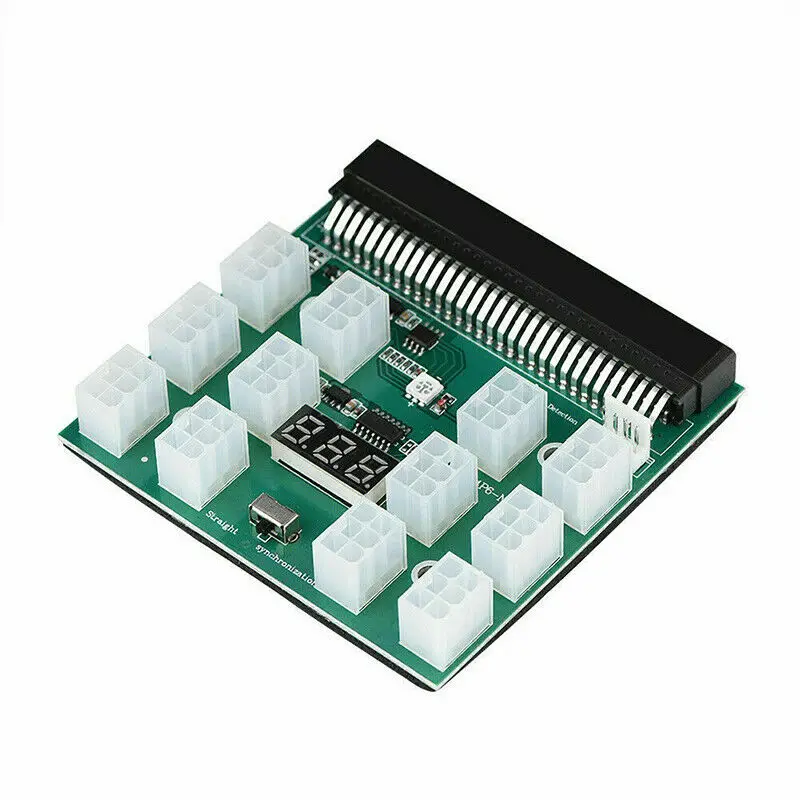 

New Power Module Breakout Board For HP 750W 1200W PSU Server Power Conversion +12pcs 6Pin To 8Pin Power Cable For BTC Mining ETH
