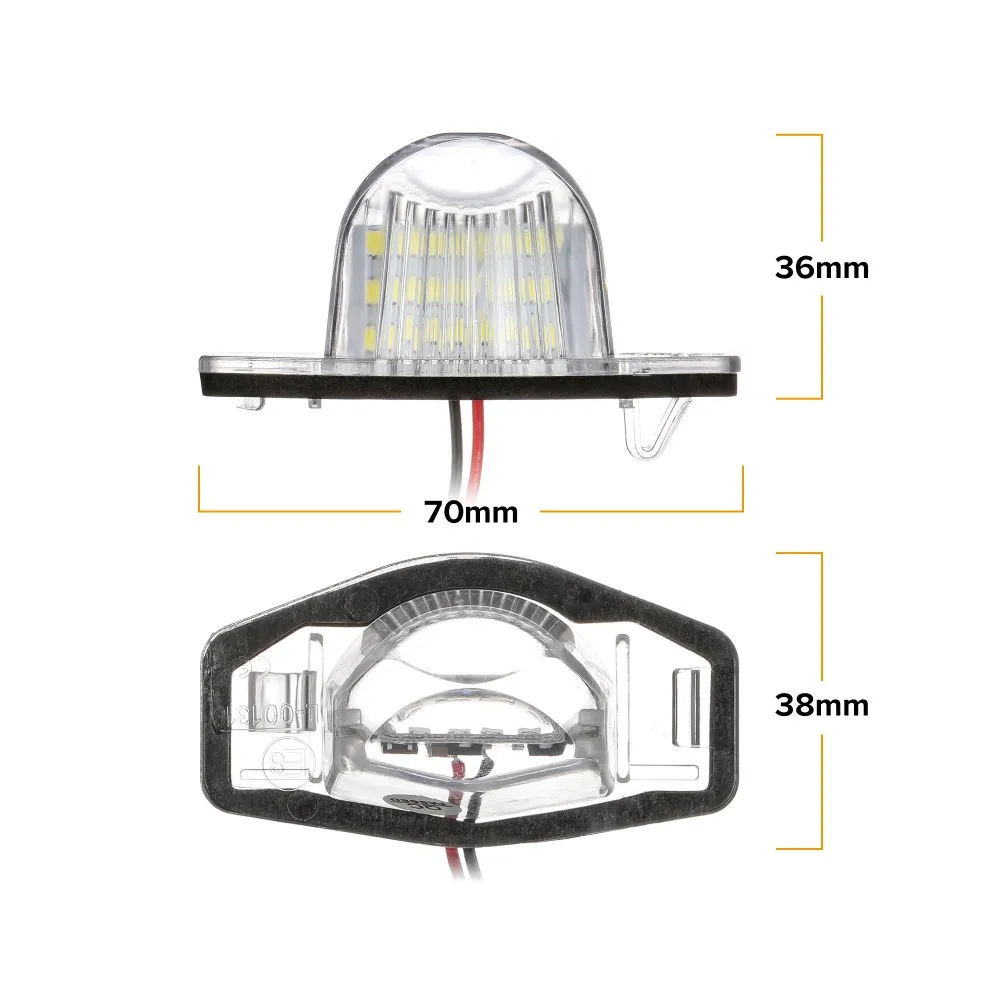 

New 2 Pcs/Set 18 LED Lamp Number License Plate Light For Honda Jazz Odyssey Stream Insight CRV FRV Crosstour 5D DXY HR-V