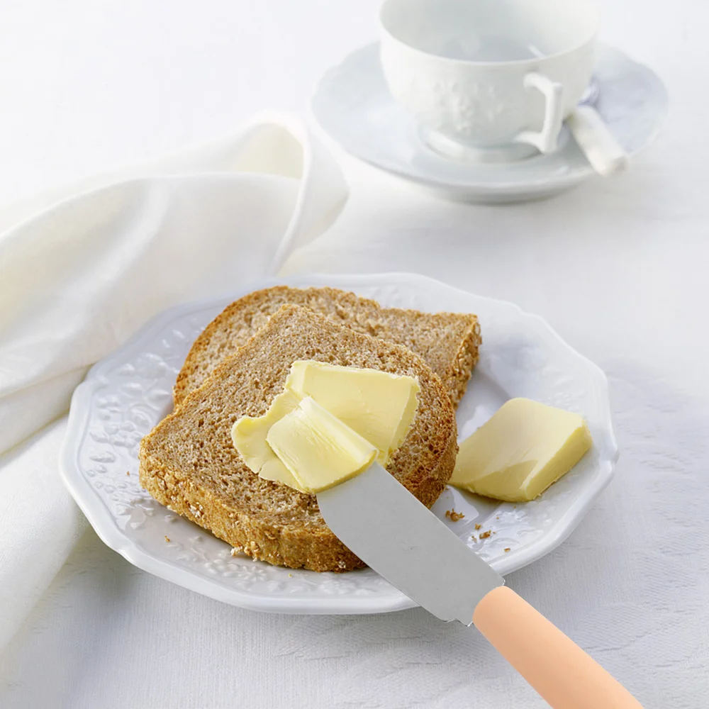 

6pcs Stainless Steel Handle Butter Silicone Kitchen Utensil Set Cooking Tools(Handle)