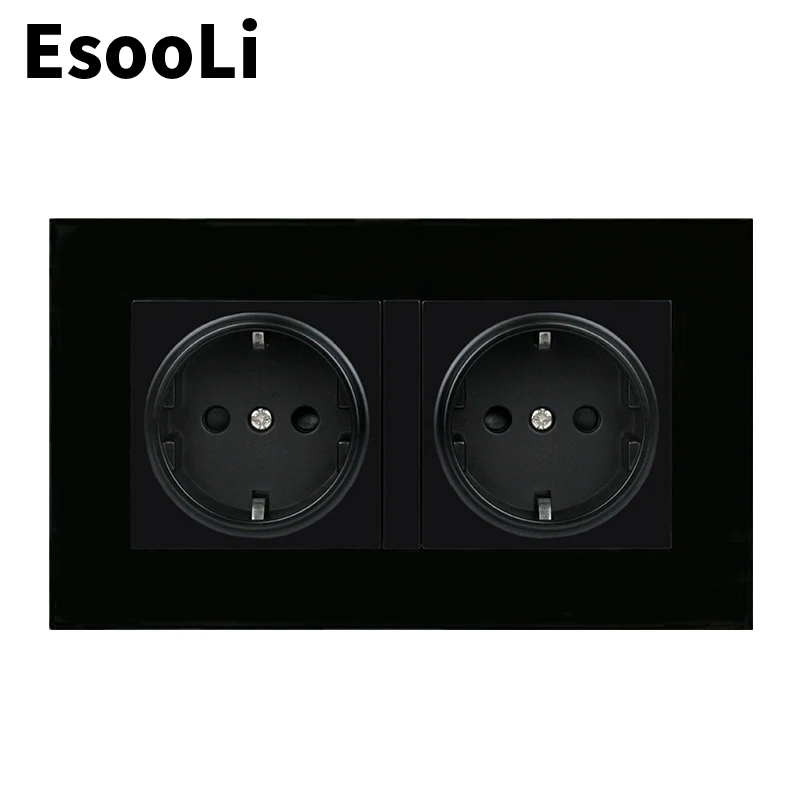 Высококачественная белая пластиковая настенная розетка EsooLi с двойным
