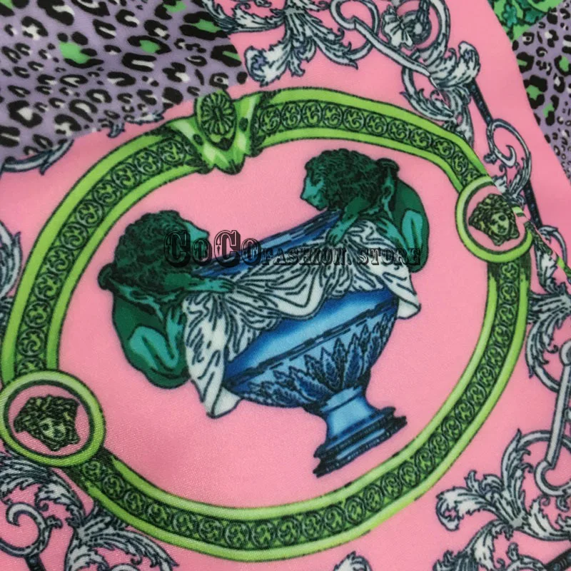 

Luxury design fashion branded two piece set outfits for women Classic print Metal button decoration top+High Waist Stretch Pants