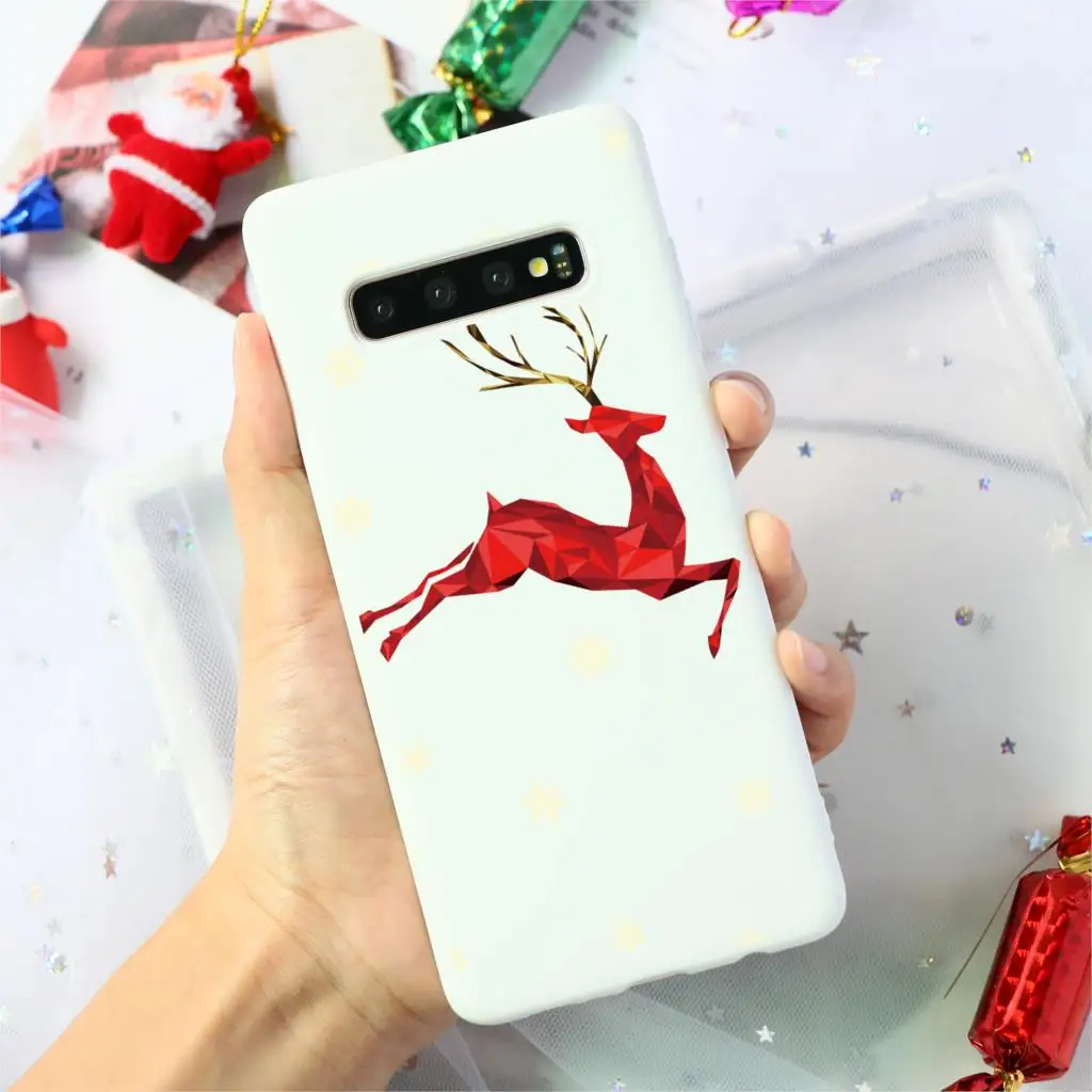 Рождественские силиконовые олень мягкий TPU чехол для samsung Galaxy A50 A10 A30 A40 A70 A60 S10 S9 S8 A6 плюс A7 A8 A9 S7 S6 Edge чехол