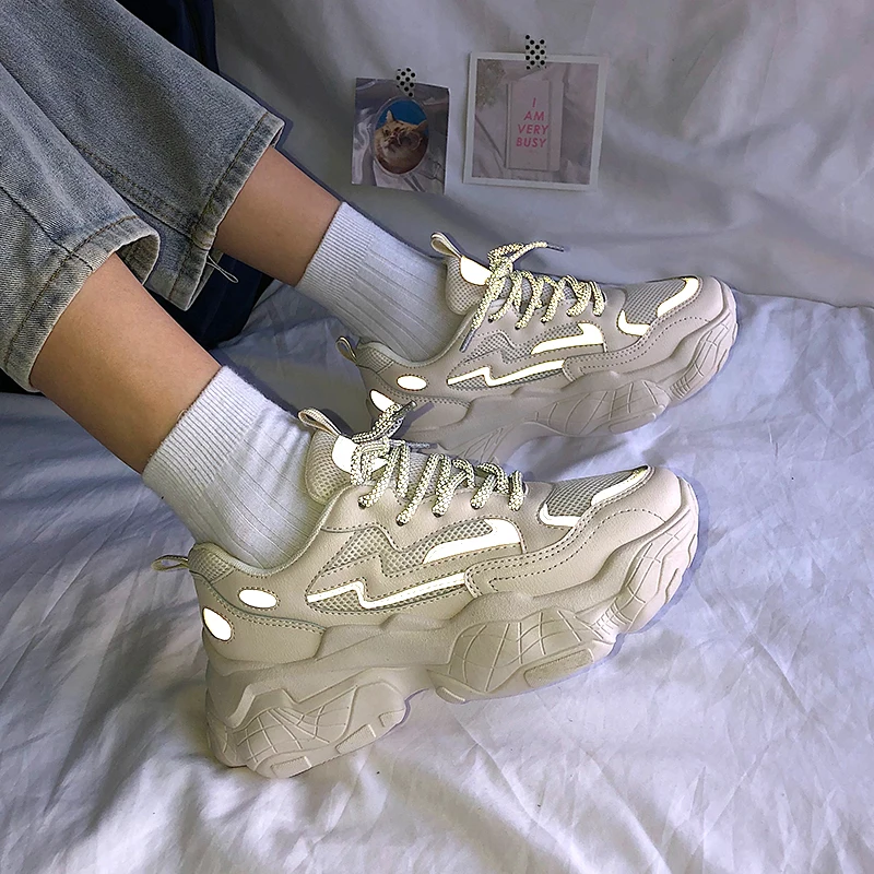 

Women's Heels Casual Female Sneakers Womens Shoes shoes Ladies Trainers Platform Woman 2019 Woman's Black Summer Fashion