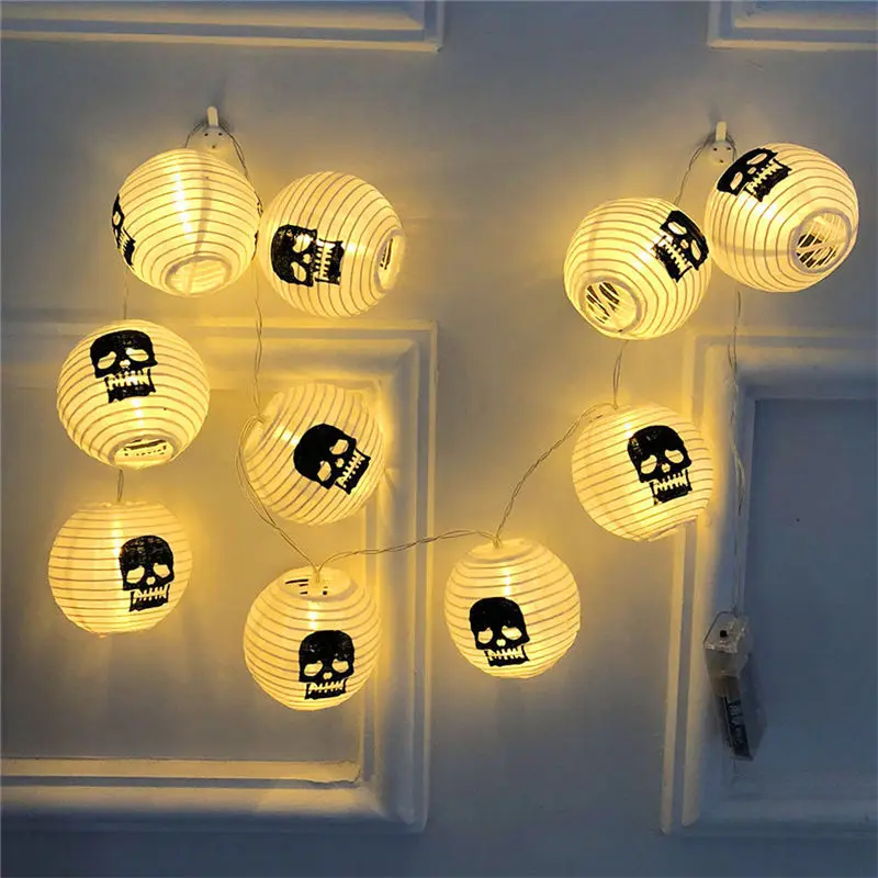 10 светодиодный бусины паутина с паучком огни Хэллоуин украшения фонари уличный