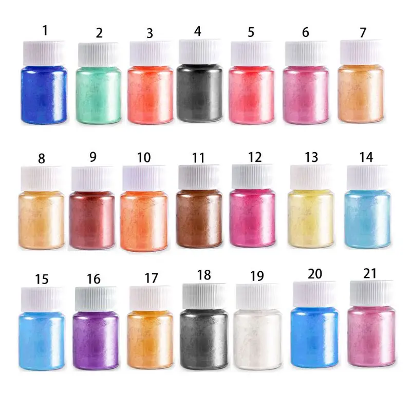 

2021 NEW 21 Colors Aurora Resin Mica Pearlescent Pigments Colorants Resin Jewelry Making resin art resin art mica powder