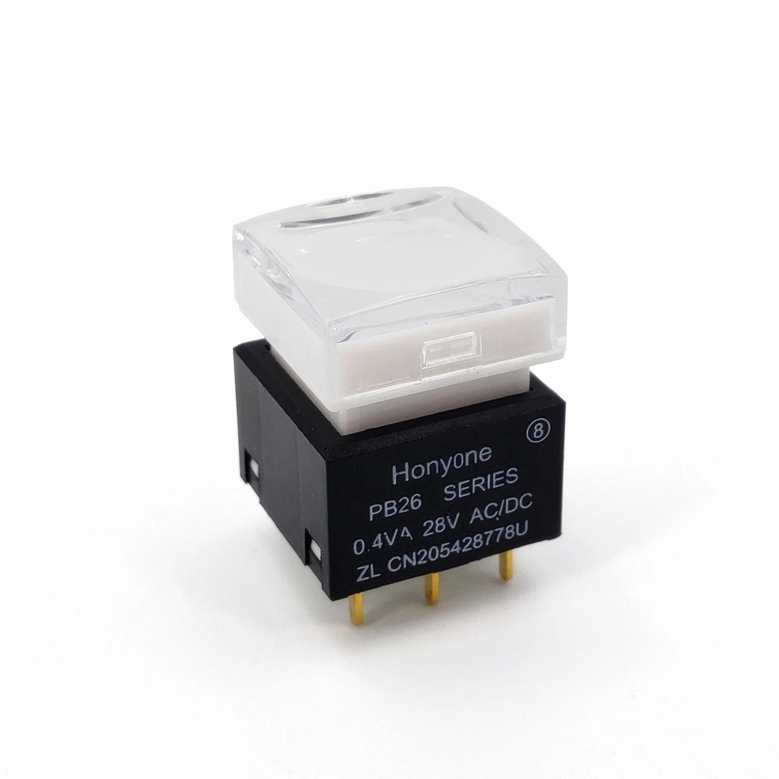 PB26 13M Square 15*15 мм светодиодный подсветкой SPDT мгновенное самовозвращение PCB