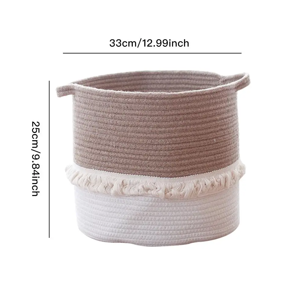 Джутовый хлопковый контейнер для хранения товара сумка игрушек корзина с