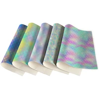 rainbow color printed leather lychee pattern faux leather fabric for earring bows bag belt making diy hademade material 30x136cm