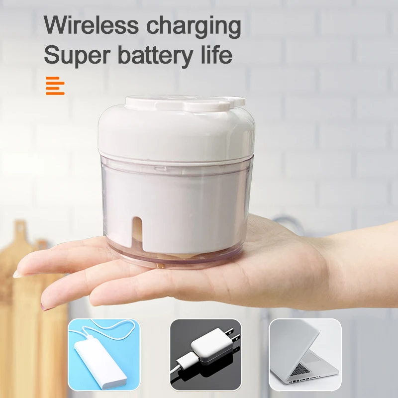 Беспроводная электрическая давилка чеснока мини-пресс для фруктов и домашний