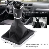 car 5 6 speed mt gear shift collar with shift stick knob dust cover shift lever kit for passat b6 b7 accessories