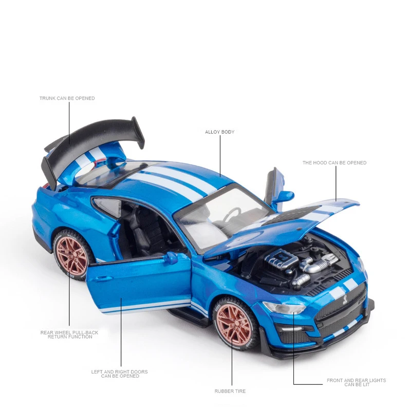 Модель автомобиля Ford Mustang Shelby GT500/GT350 в масштабе 1:32 суперкар модель машины из