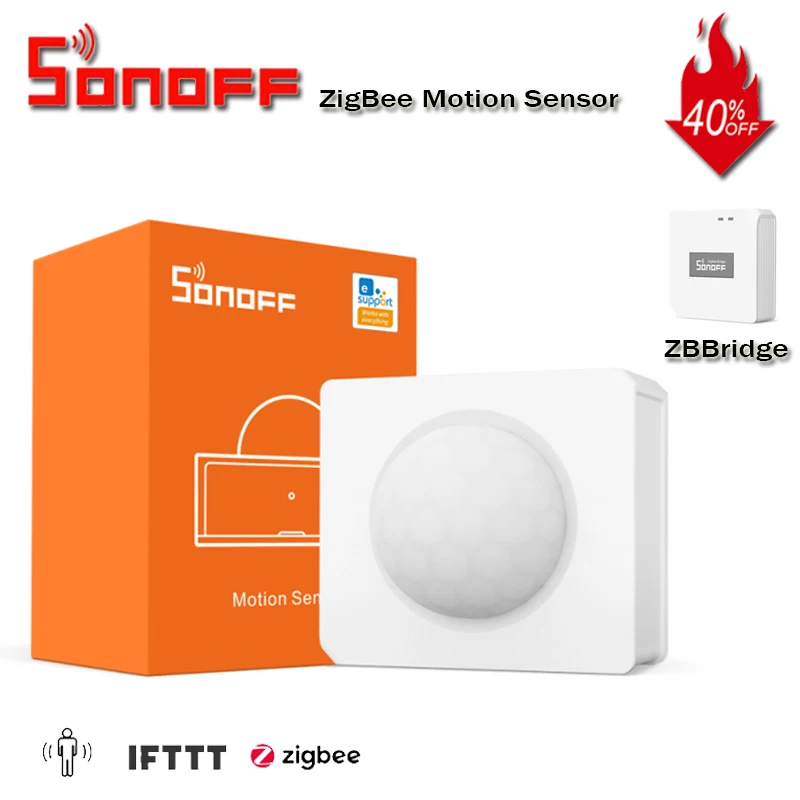 Itead SONOFF SNZB-03 ZigBee датчик движения оповещение через e-WeLink приложение работает с Bridge