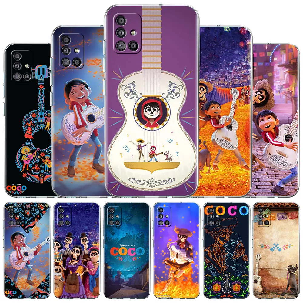 

Coco Disney Movie Clear Soft Case For Samsung A51 A52 A12 A32 A72 A21s A71 Transparent Silicone Printing Drawing Cover