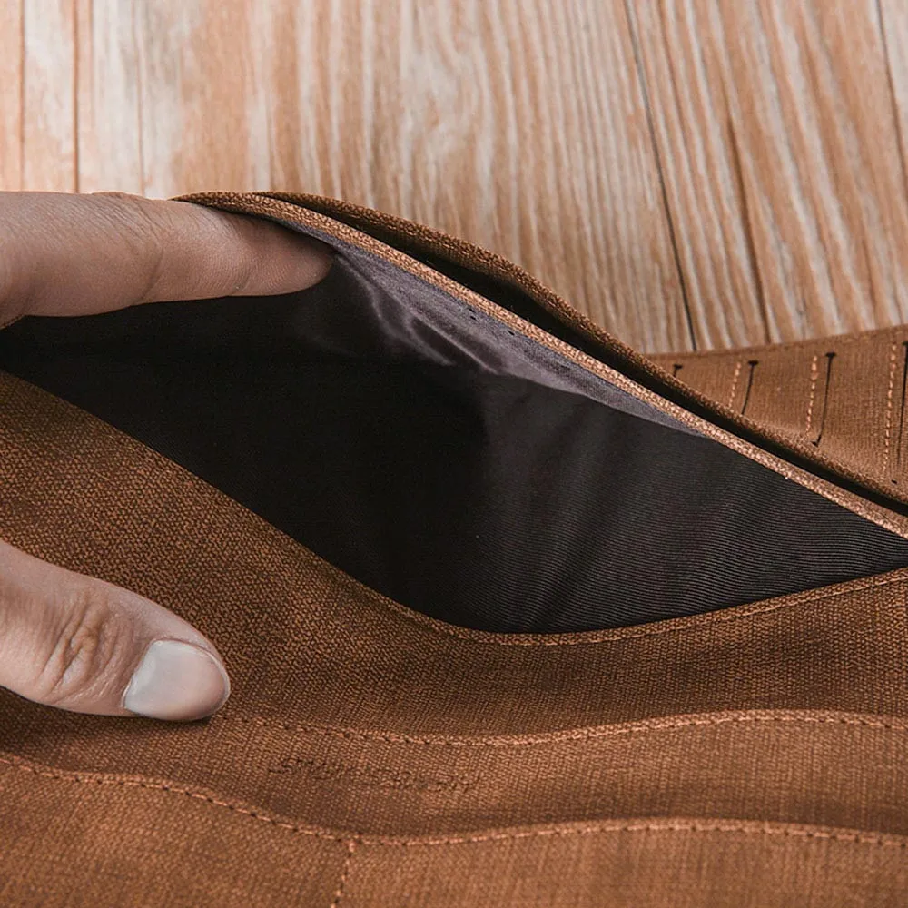 Мужской новый простой кошелек для монет 2020 однотонный длинный бумажник в стиле