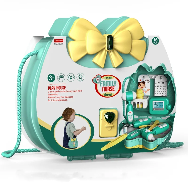 

Four Style Kid's Simulation Play House Plastic Toys Pretend Play Doctor Props Girls Shoulder Bag Play House Medical Toy Set