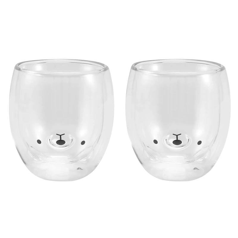 

Женская двухслойная кофейная чашка, стеклянная и кружка, кружка с милыми животными, кружка ручной работы, детская чашка