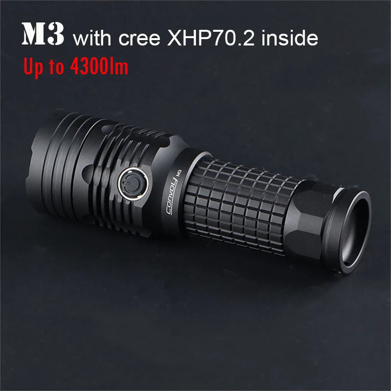 

Most Powerfull Led Flashlight Convoy M3 with Cree XHP70.2 4300lm Lanterna 26650 Torch Work Flash Light Hunting Camp Lantern