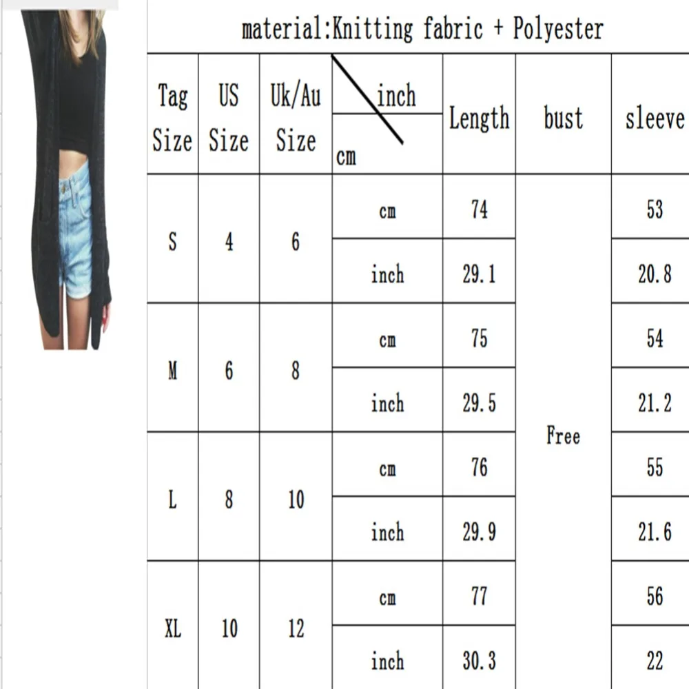 

Women Cardigan Autumn Winter Loose Sweater Knitted Cardigan With Pocket Long Sleeve Jacket Outwear