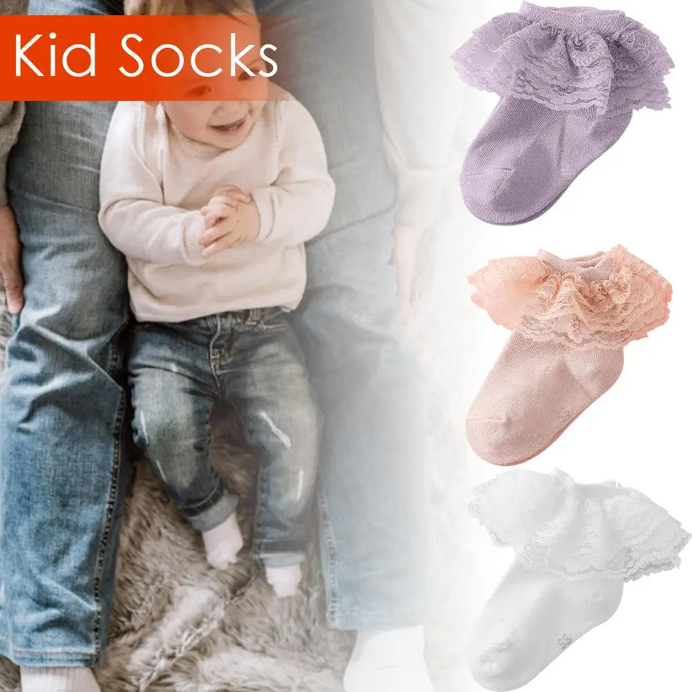 Детские кружевные носки дышащие сетчатые милые хлопковые принцессы для детей