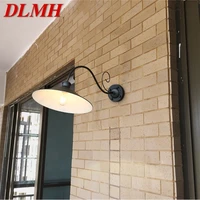 dlmh wall lamp outdoor classical sconces light waterproof horn shape home led for porch villa