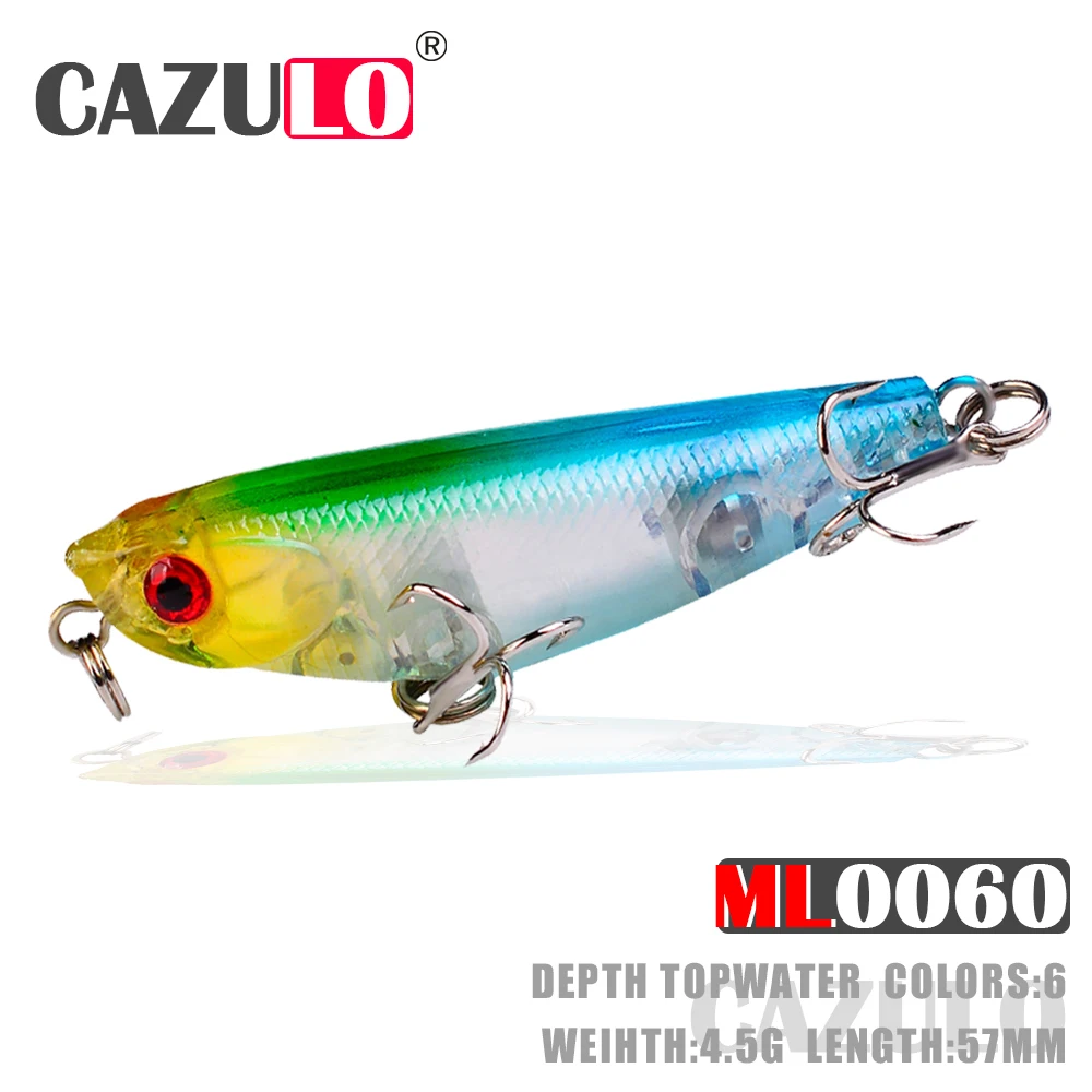 

Pencil Fishing Accessories Lures Isca Artificial Weights 4.5g 57mm Floating Baits Topwater Wobblers For Pike Fish Tackle Leurre