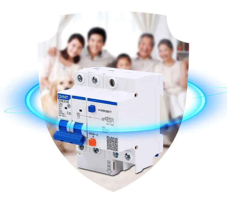 CHINT AC230/400 V NXBLE-63 4P устройство остаточного тока C 40 50 63A Тип C автоматический выключатель от перегрузки защита от короткого замыкания