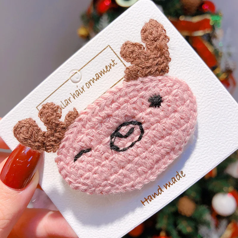 Девочки лося ребенок родитель утконоса клип головной убор заколки для волос