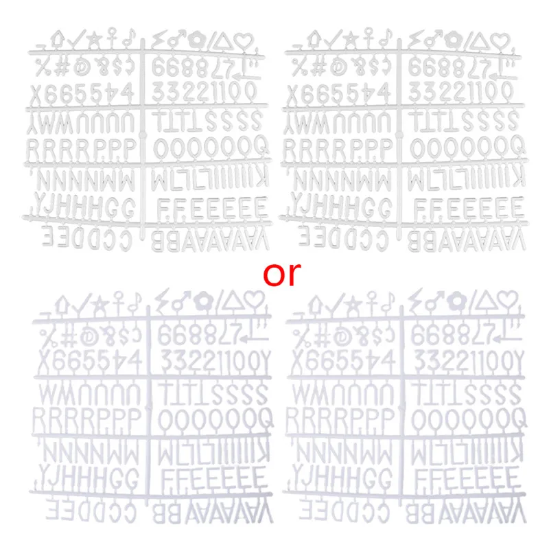 Белая пластиковая буквенная доска набор букв 126 цифр специальные символы Надпись